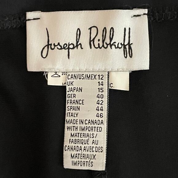 Joseph Ribkoff Size 12 High-Waist Leggings – Black Crackled Pattern, Stretch - Picture 5 of 6